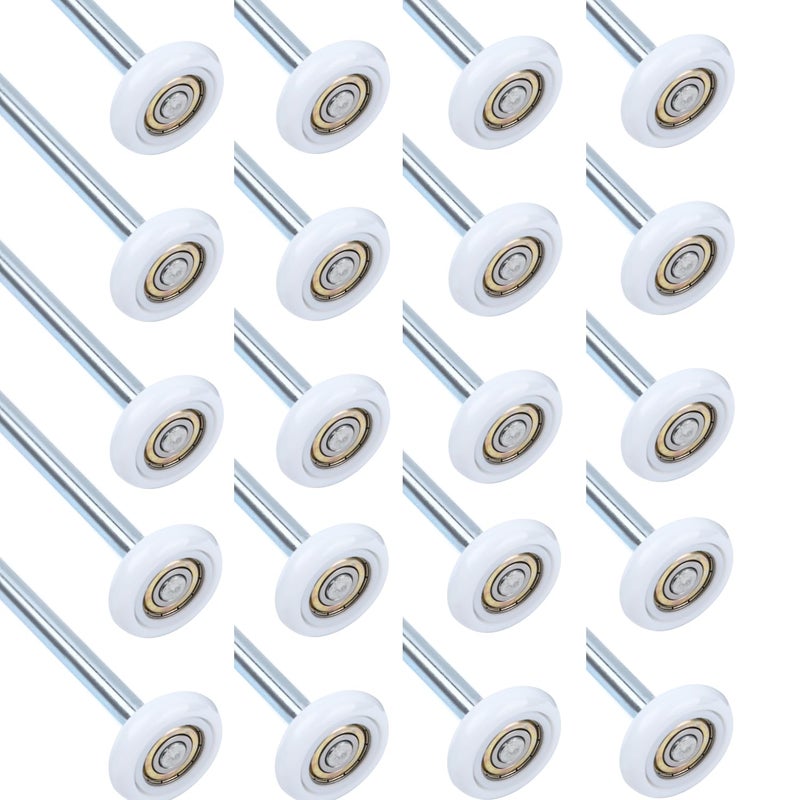 Mindoub 24 Pack 9"" Stem 2"" 13 Ball Nylon Commercial Grade Garage Door Roller, Quiet/Durable and High Load, Use 6200ZZ Double Seals Precision Bearings - Image 1